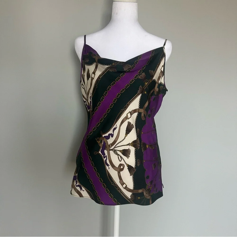 NWT Veronica Beard Sola Silk Camisole Top. Unique and Beautiful. Size 8. - Picture 3 of 12